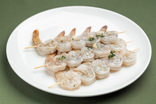 Полуфабрикат Креветки тигровые на шпажках для барбекю