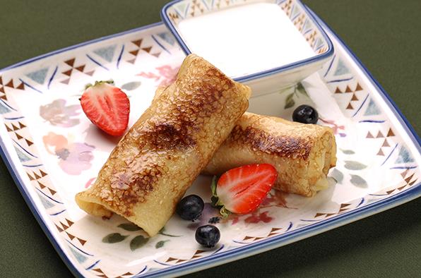 Блины с творогом